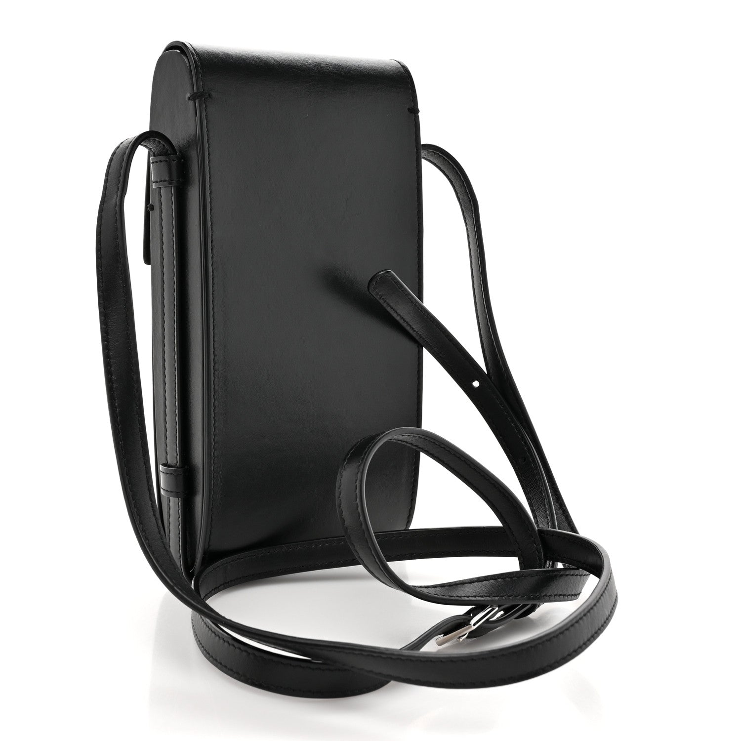 Saint Laurent Calfskin Phone Holder Crossbody Black 3 of 10