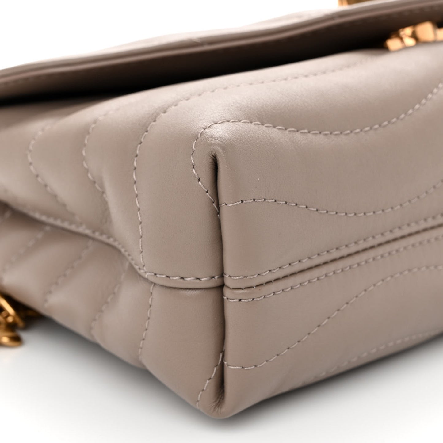 Calfskin LV New Wave Chain Bag Taupe
