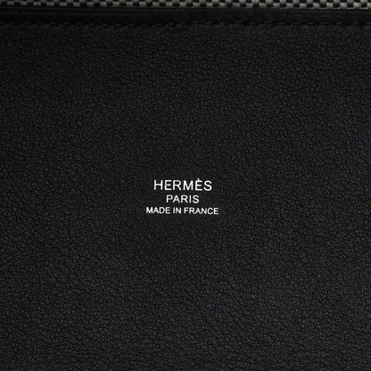 Hermes Swift H Canvas Cabas H En Biais 27 Black Ecru 6 of 9