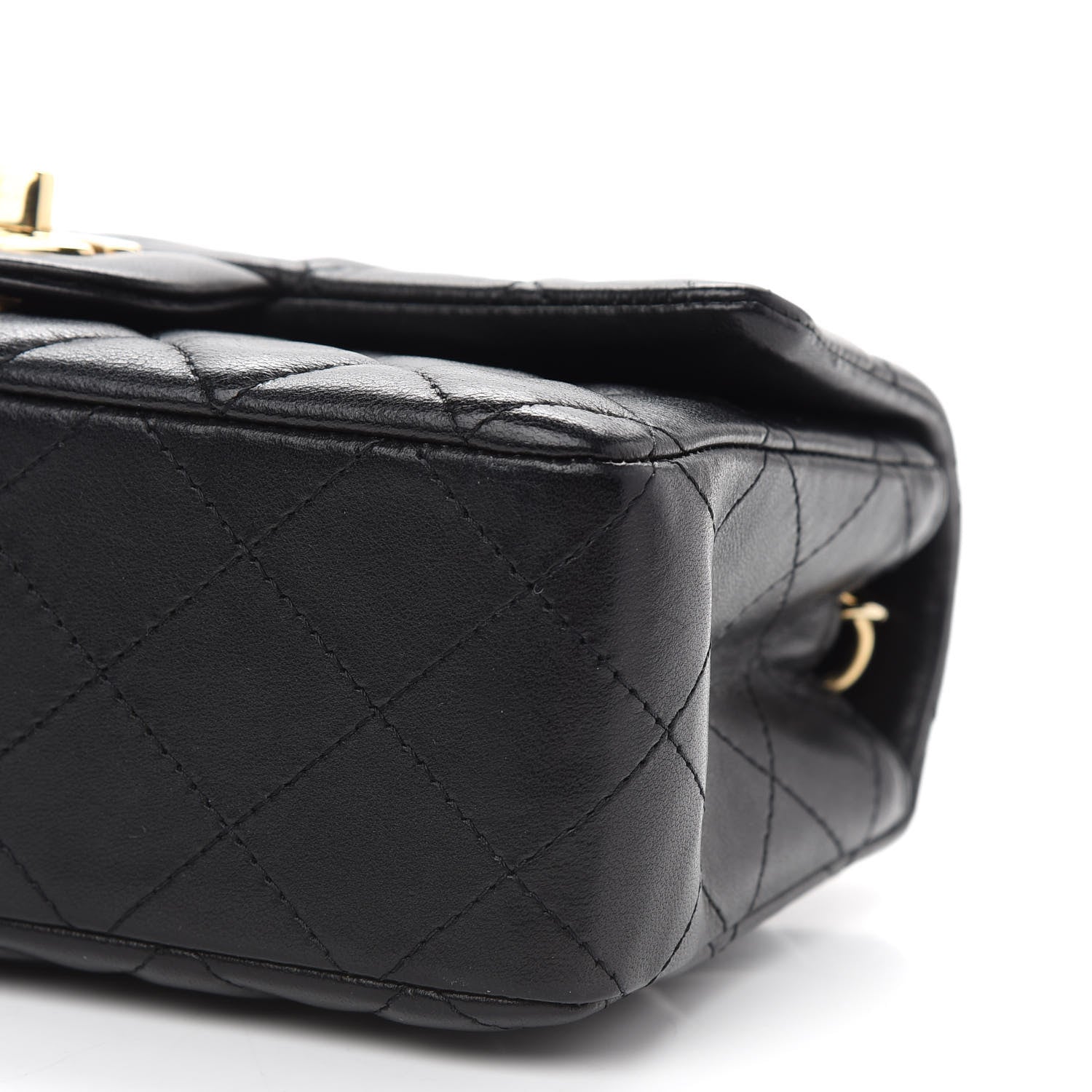Chanel Lambskin Quilted Mini Rectangular Flap Black 10 of 10