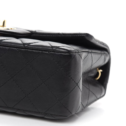 Chanel Lambskin Quilted Mini Rectangular Flap Black 10 of 10