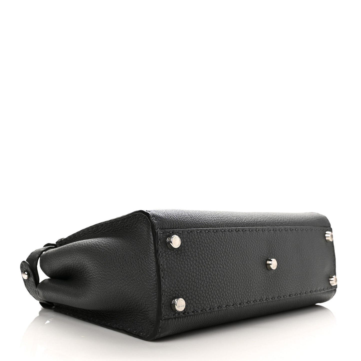 Cuoio Romano Selleria Bi-Color Medium Peekaboo Iconic Satchel Asfalto Latte