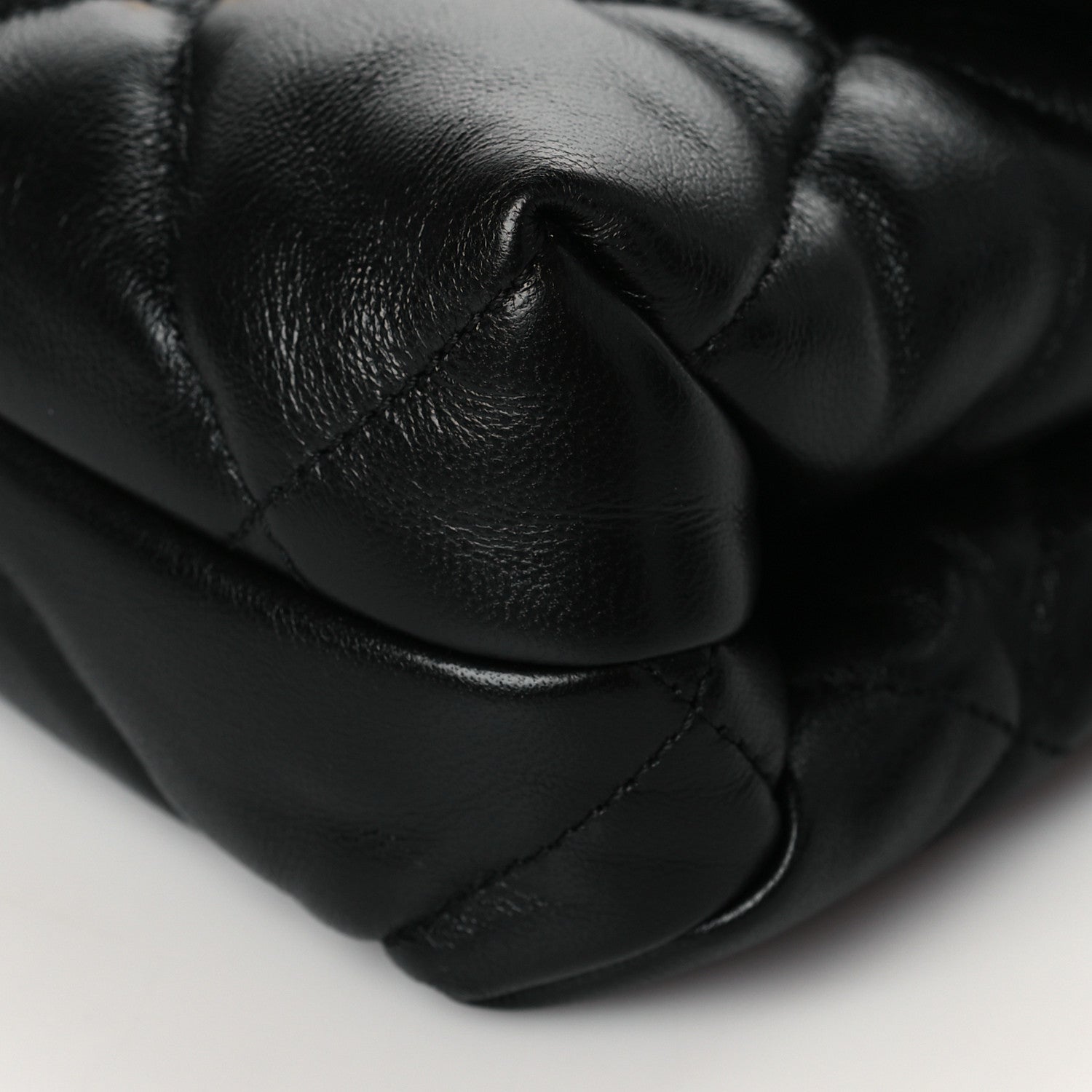 Chanel Lambskin Quilted Small Chain Top Handle Flap Black 10 of 11