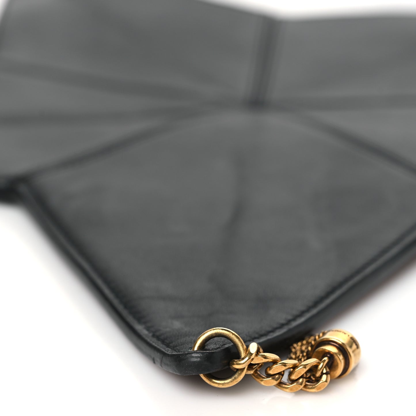 Calfskin Astro Star Shoulder Bag Black