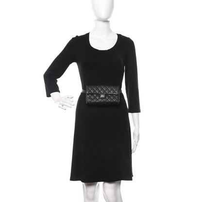 Chanel Grained Calfskin Quilted 2.55 Reissue Flap Belt Bag Clutch Black 3 of 10