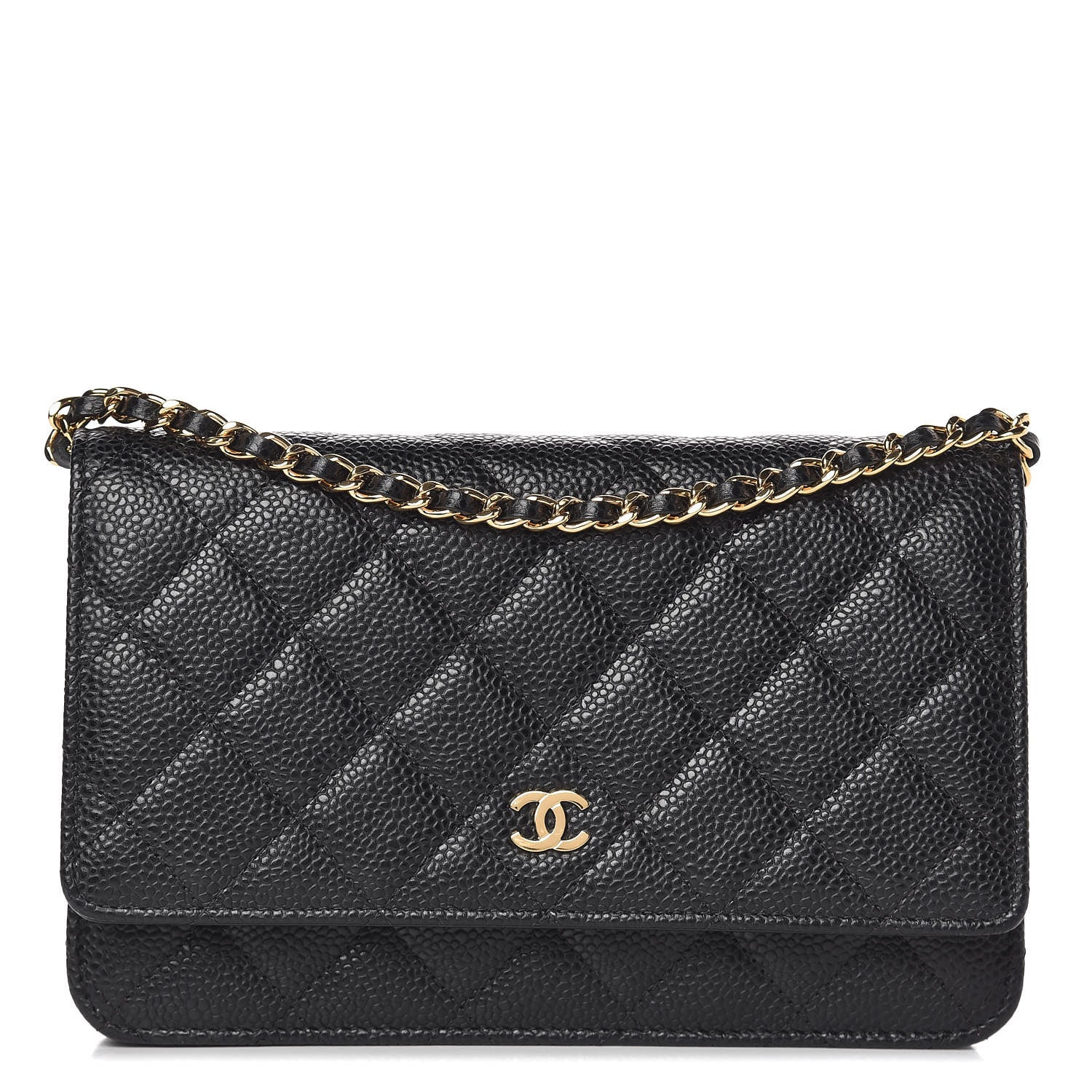 Chanel Caviar Quilted Wallet On Chain WOC Black 1 of 12