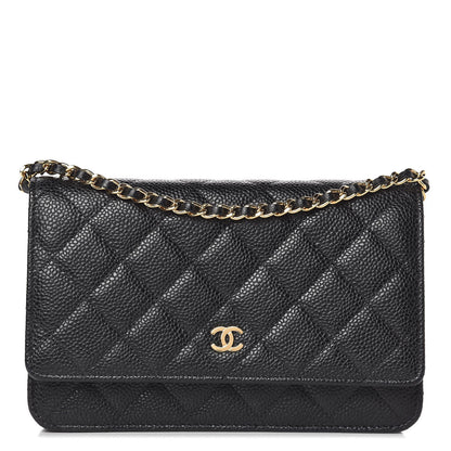 Chanel Caviar Quilted Wallet On Chain WOC Black 1 of 12