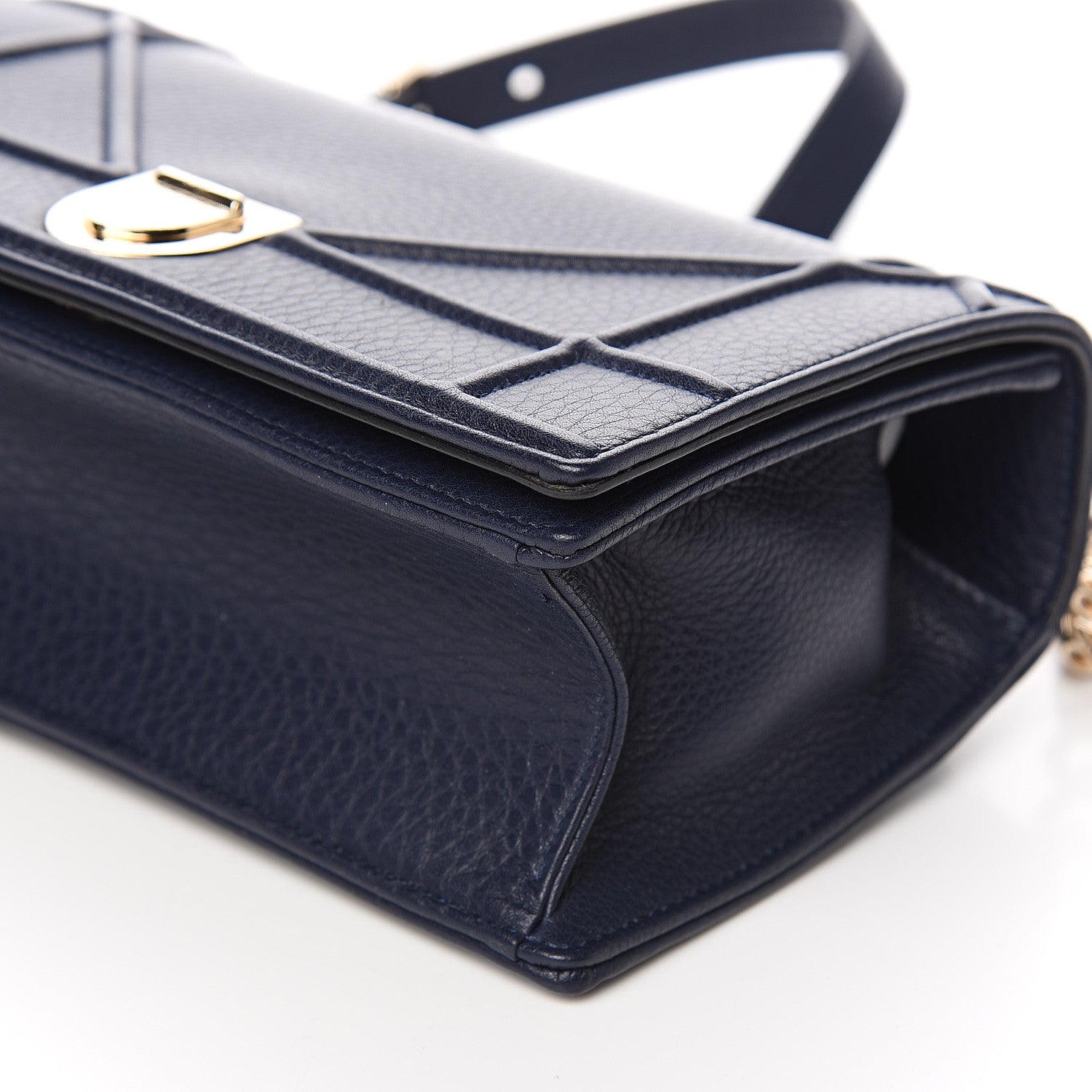 Christian Dior Grained Calfskin Small Diorama Flap Bag Indigo 8 of 9