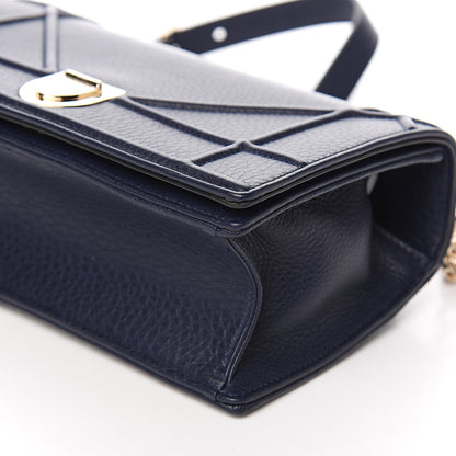 Christian Dior Grained Calfskin Small Diorama Flap Bag Indigo 8 of 9
