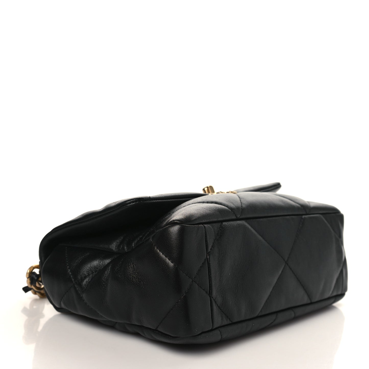 Goatskin Quilted Medium Chanel 19 Flap Black