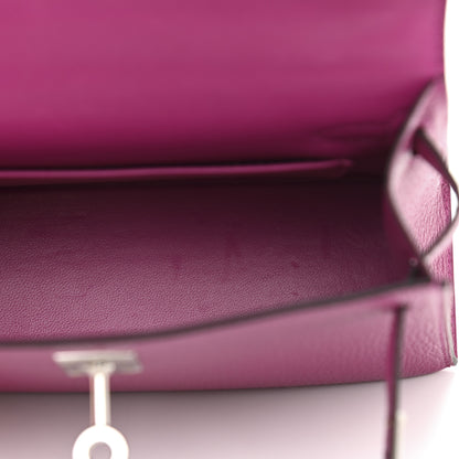 Hermes Chevre Mysore Mini Kelly Sellier 20 Rose Pourpre 12 of 13