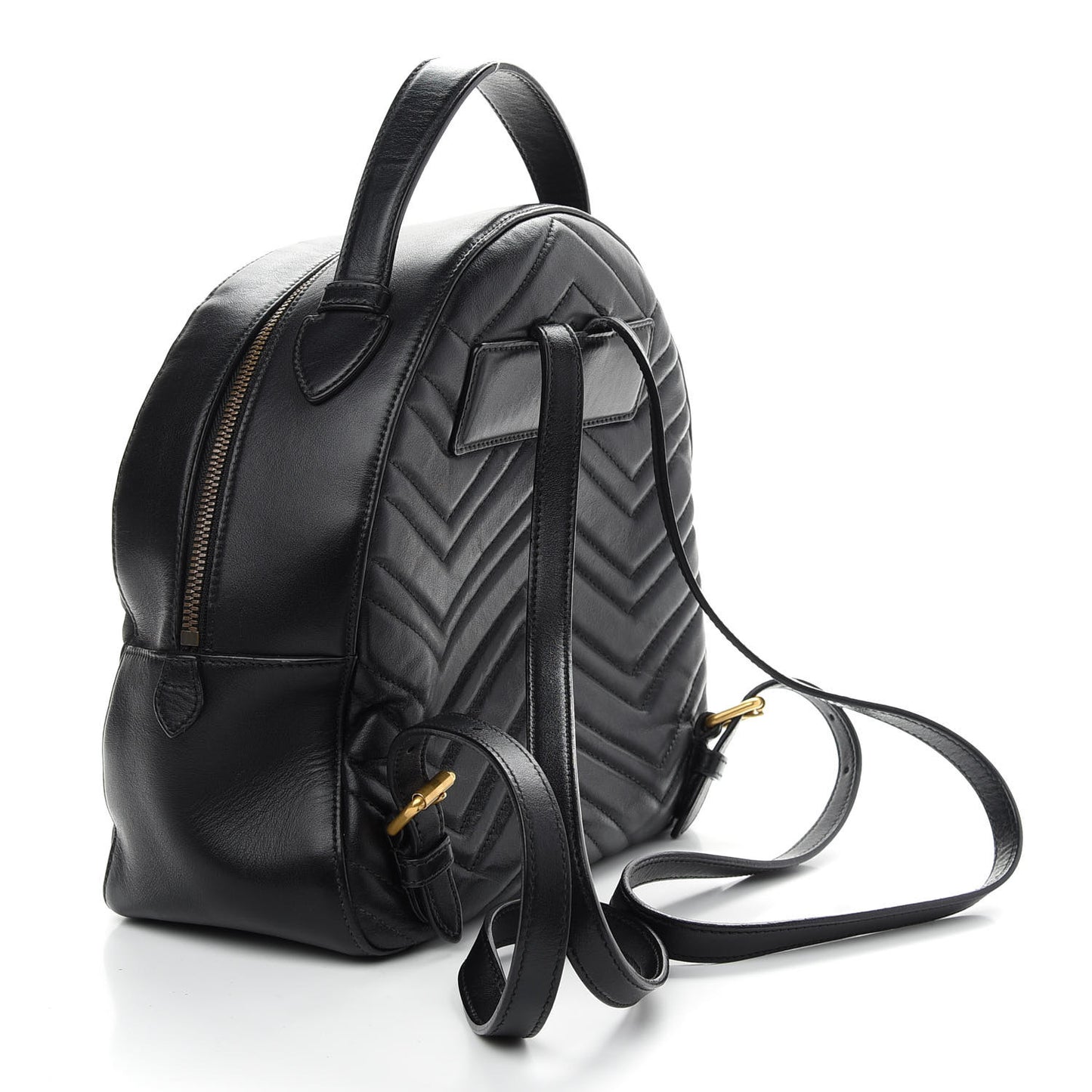 Calfskin Matelasse GG Marmont Dome Backpack Black