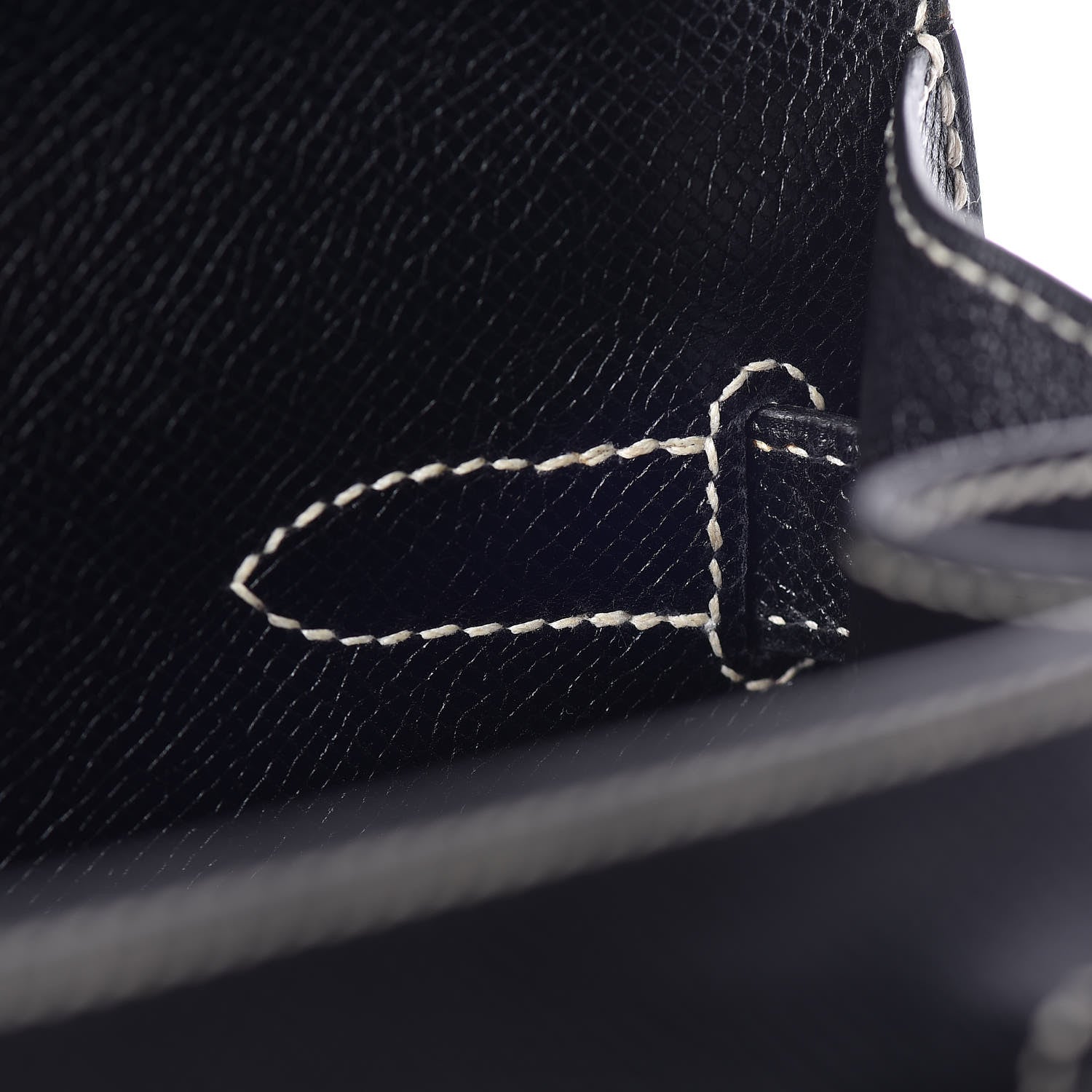 Hermes Veau Grain Lisse Kelly Sellier 32 Black 24 of 33