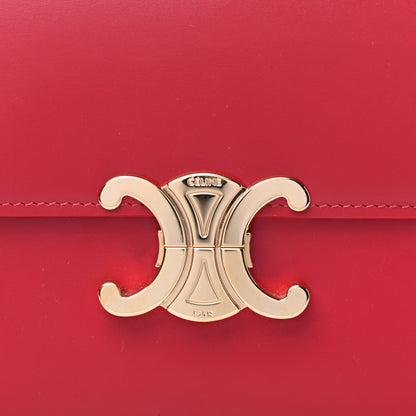 Celine Shiny Calfskin Medium Triomphe Red 10 of 10