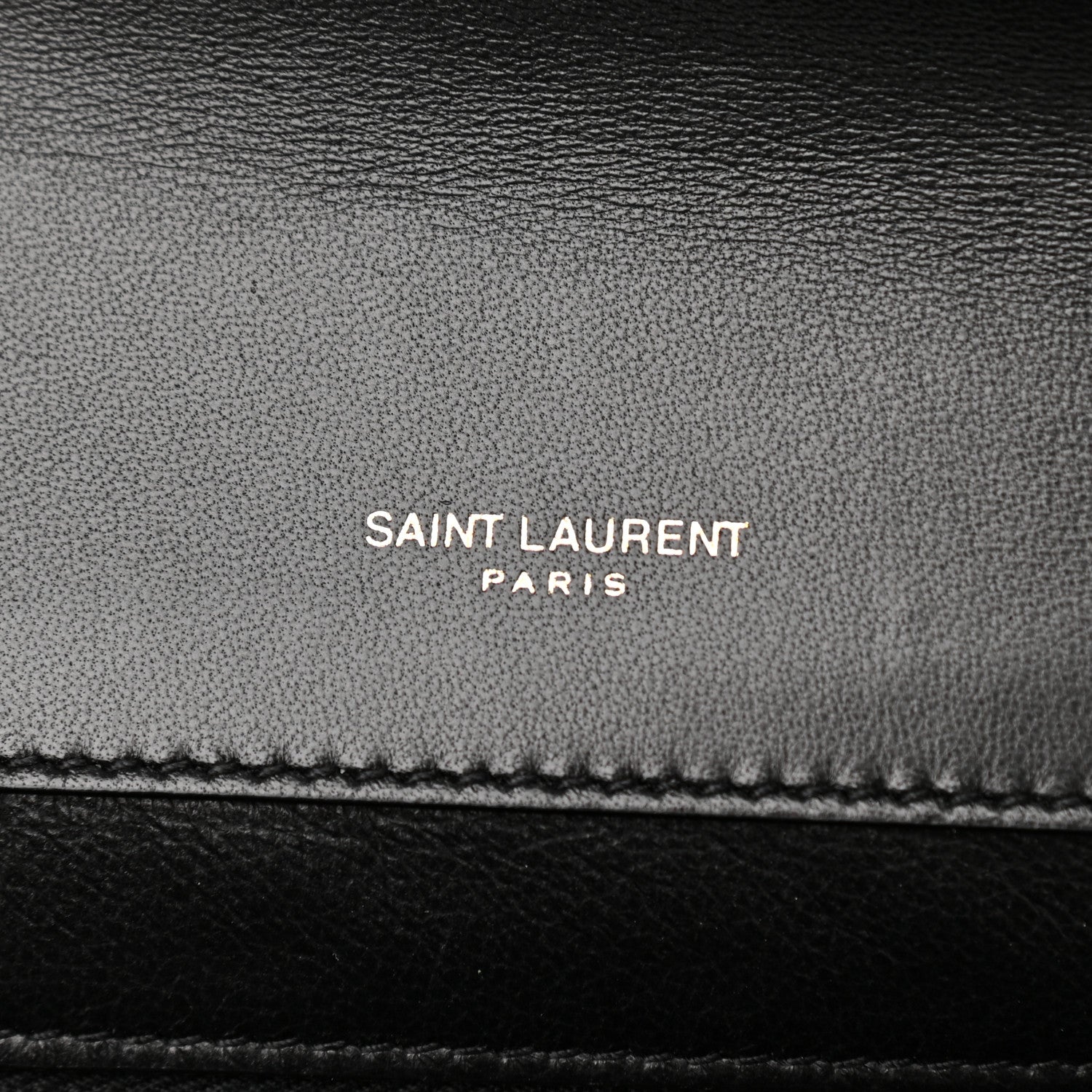 Saint Laurent Vintage Lambskin Gaby Chain Bag Black 6 of 12