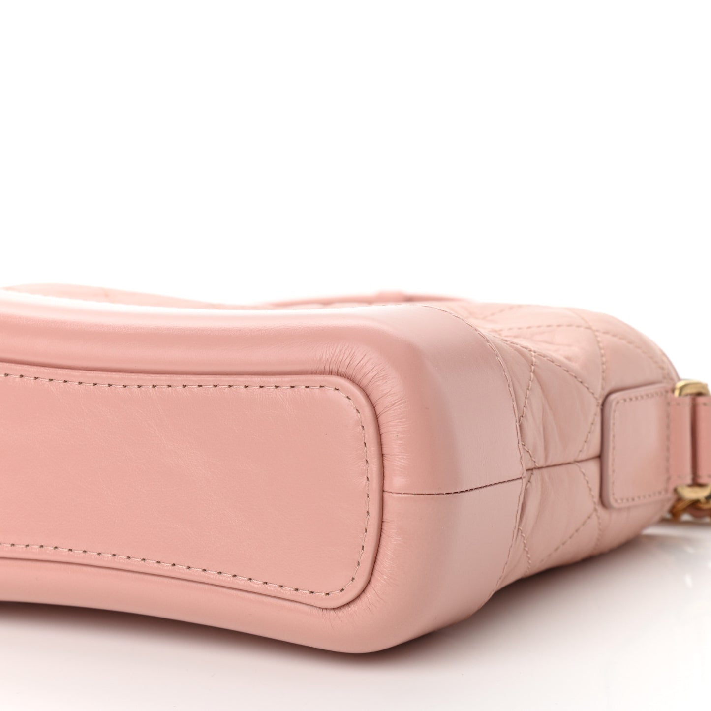 Aged Calfskin Quilted Small Gabrielle Hobo Light Pink