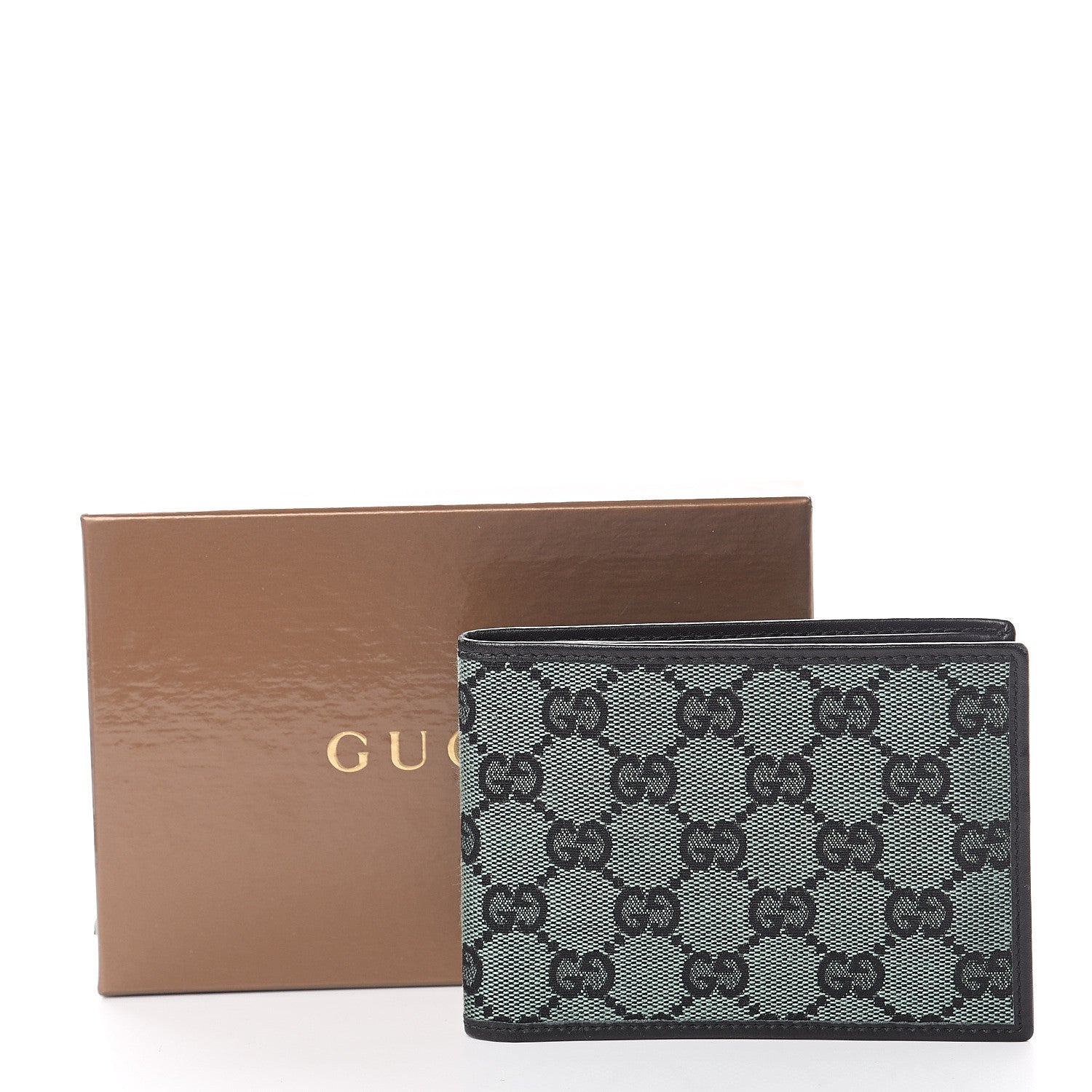 Gucci Monogram Mens Bi-Fold Wallet Green 6 of 6