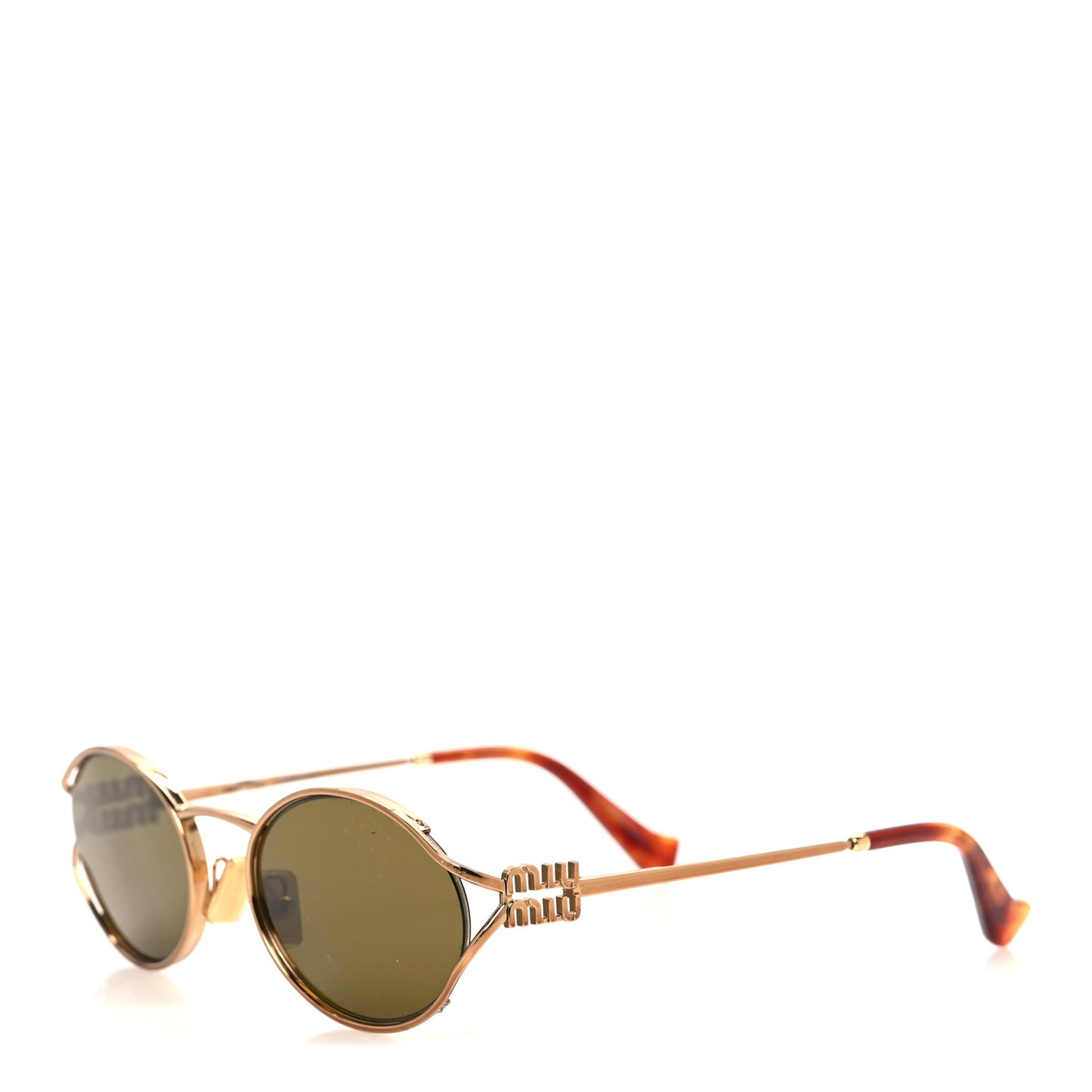 Acetate Oval Logo Sunglasses SMU52Y Tortoise Loden