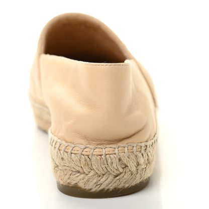 Chanel Lambskin Quilted CC Espadrilles 39 Beige 9 of 10