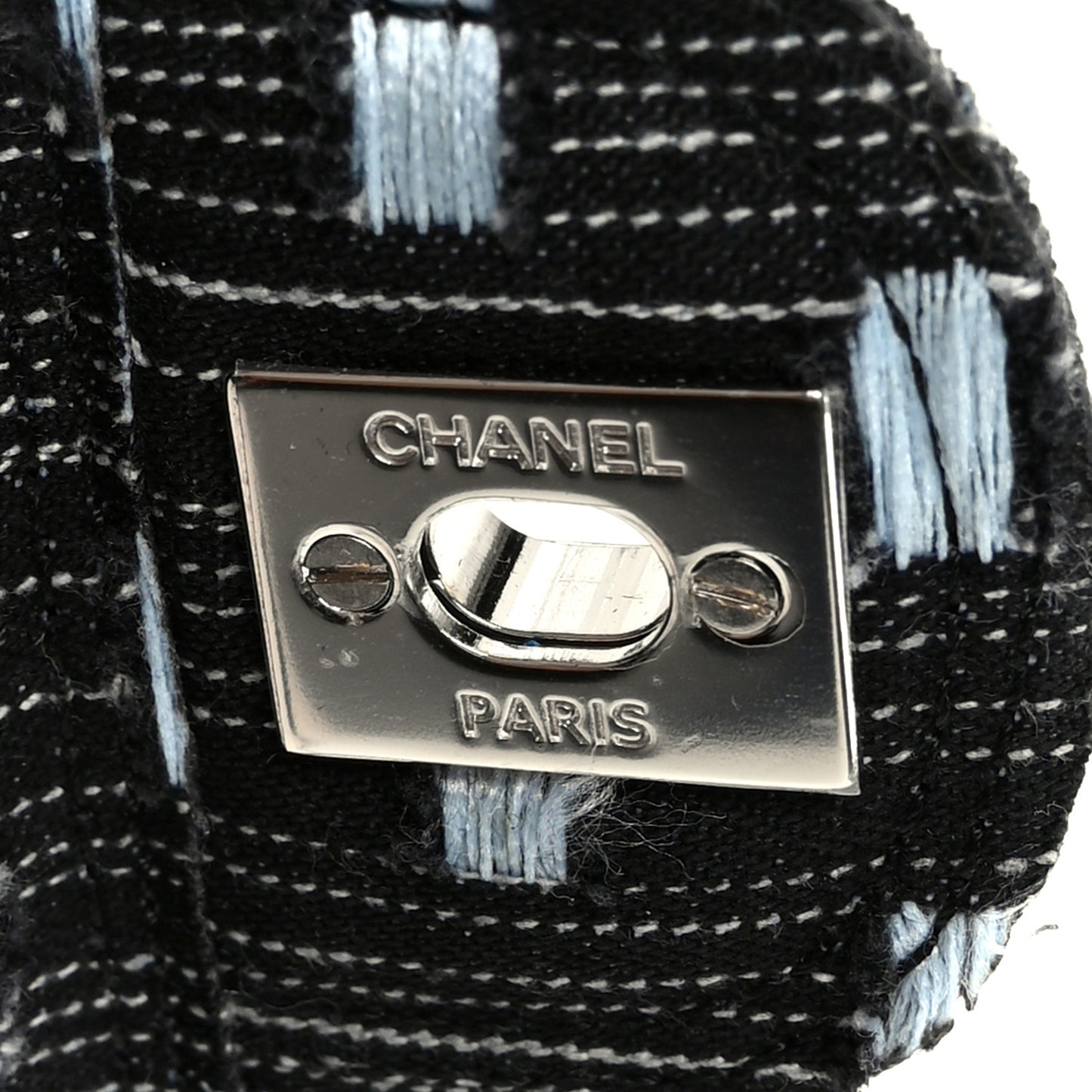 Denim Woven Medium Flap Light Blue