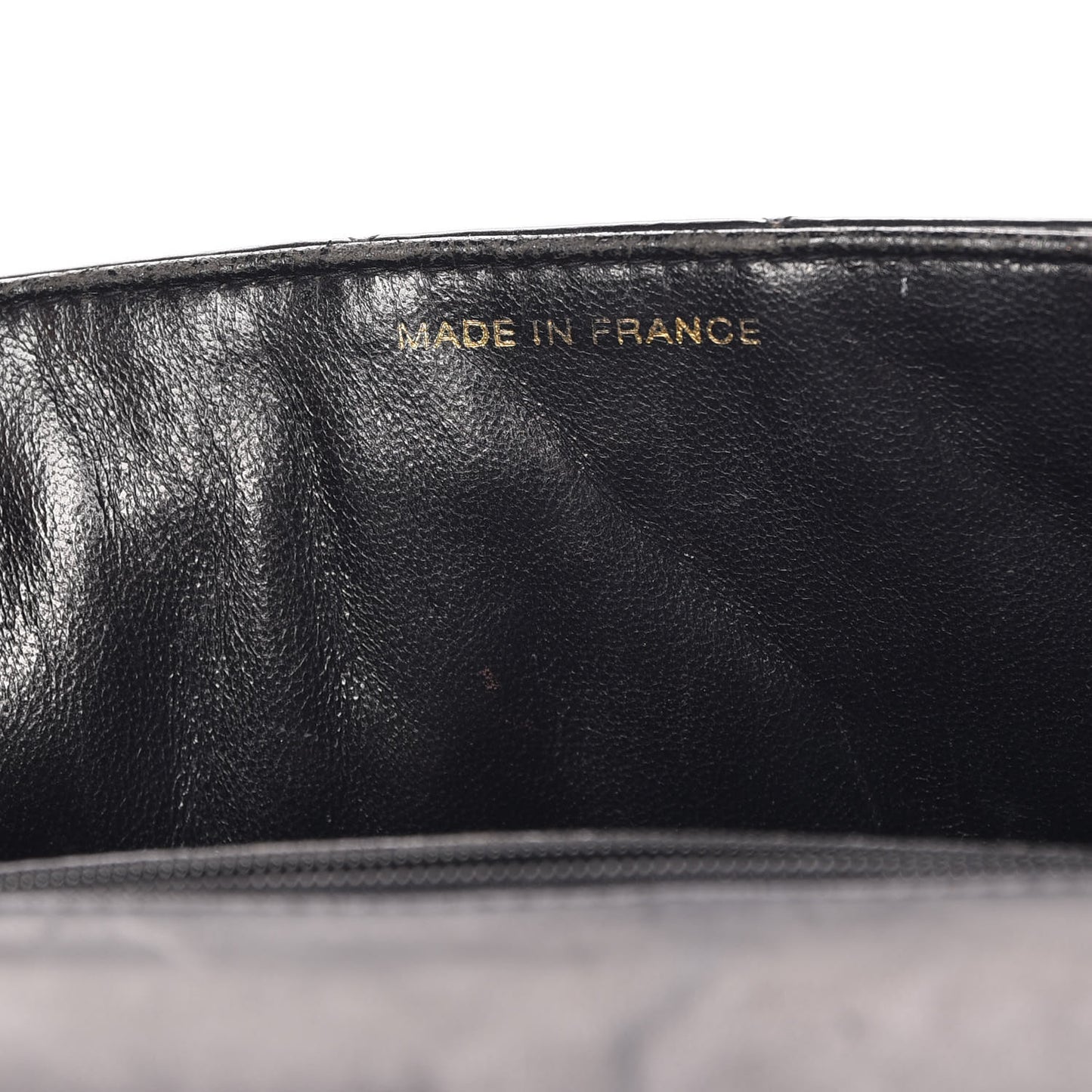 Patent Quilted Shoulder Flap Bag Black