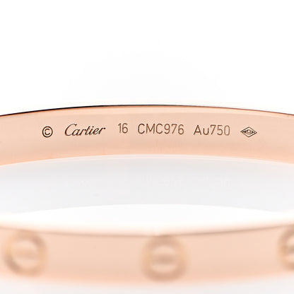 Cartier 18K Pink Gold LOVE Bracelet 16 3 of 6
