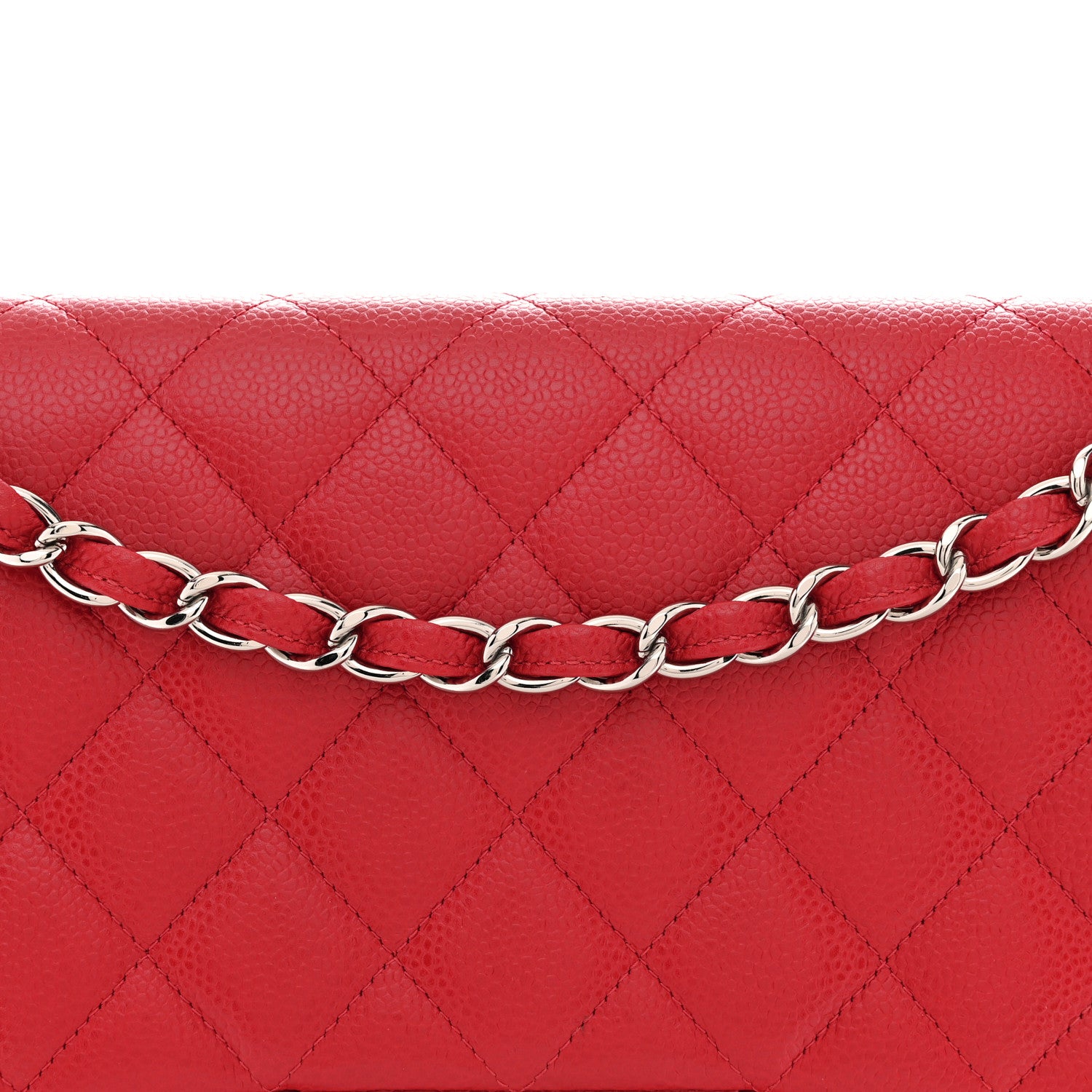 Chanel Caviar Quilted Jumbo Double Flap Red 8 of 11