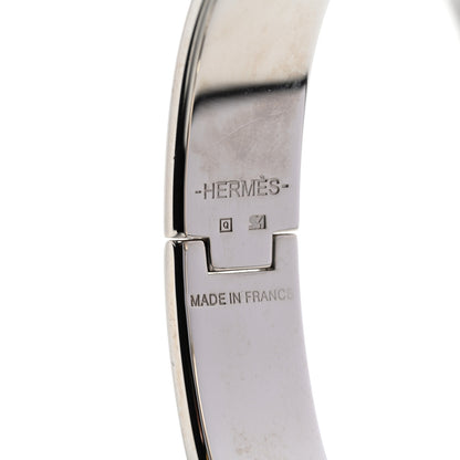 Hermes Enamel Narrow Clic Clac H Bracelet Lagon White 4 of 4