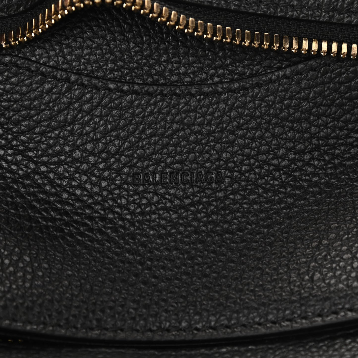 Grained Calfskin Neo Classic Gold Hardware Mini City Black