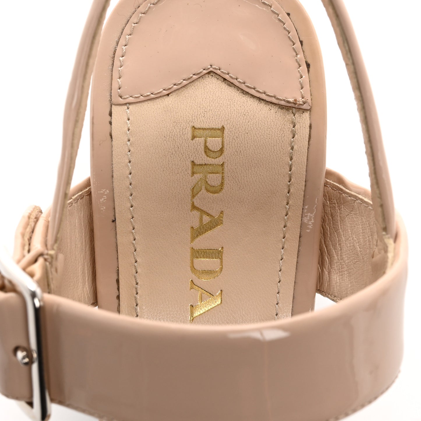 Patent Platform Sandals 37.5 Cipria