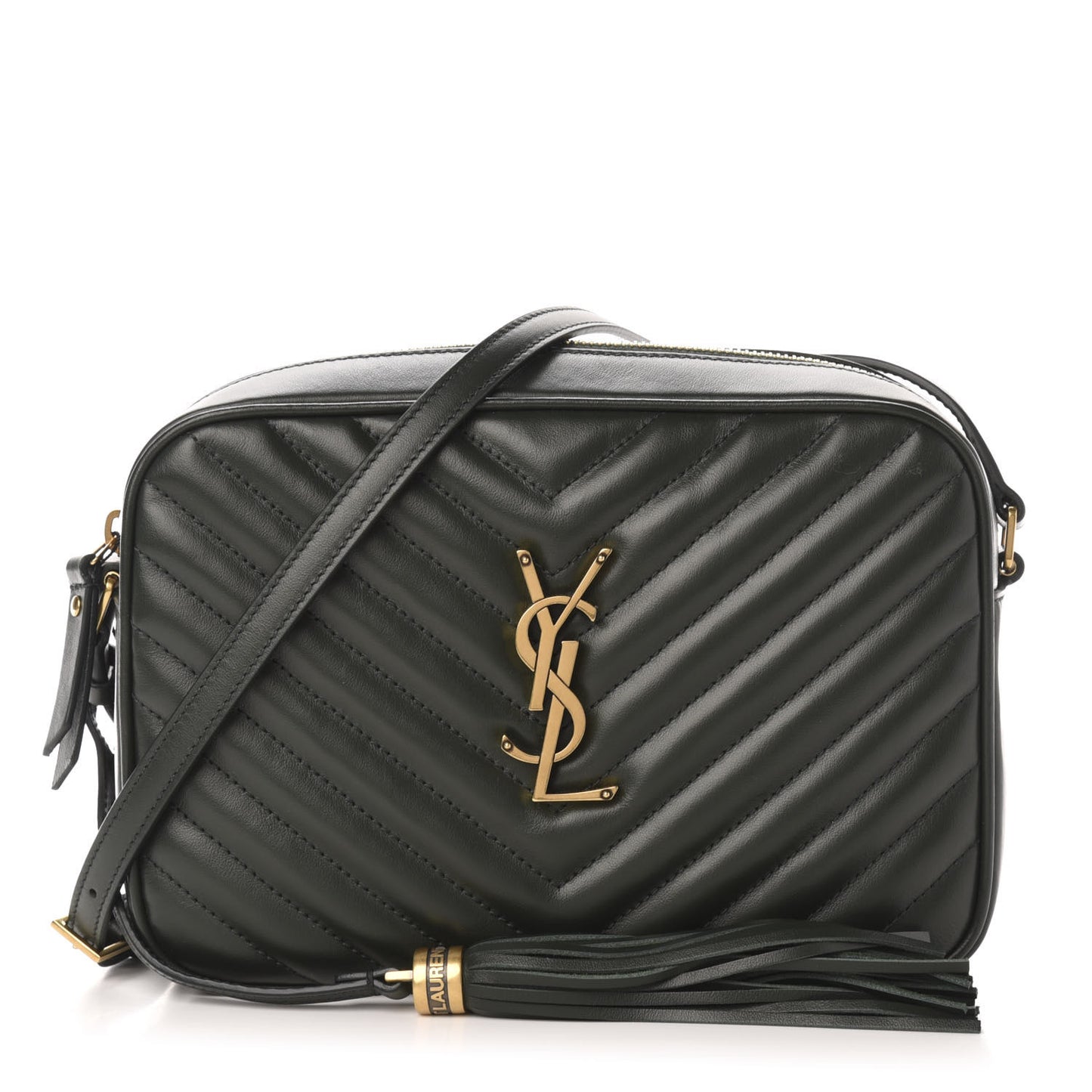 Calfskin Matelasse Monogram Lou Camera Bag Green