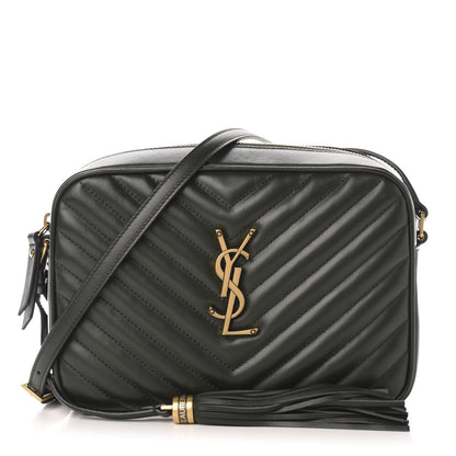 Saint Laurent Calfskin Matelasse Monogram Lou Camera Bag Green 1 of 10