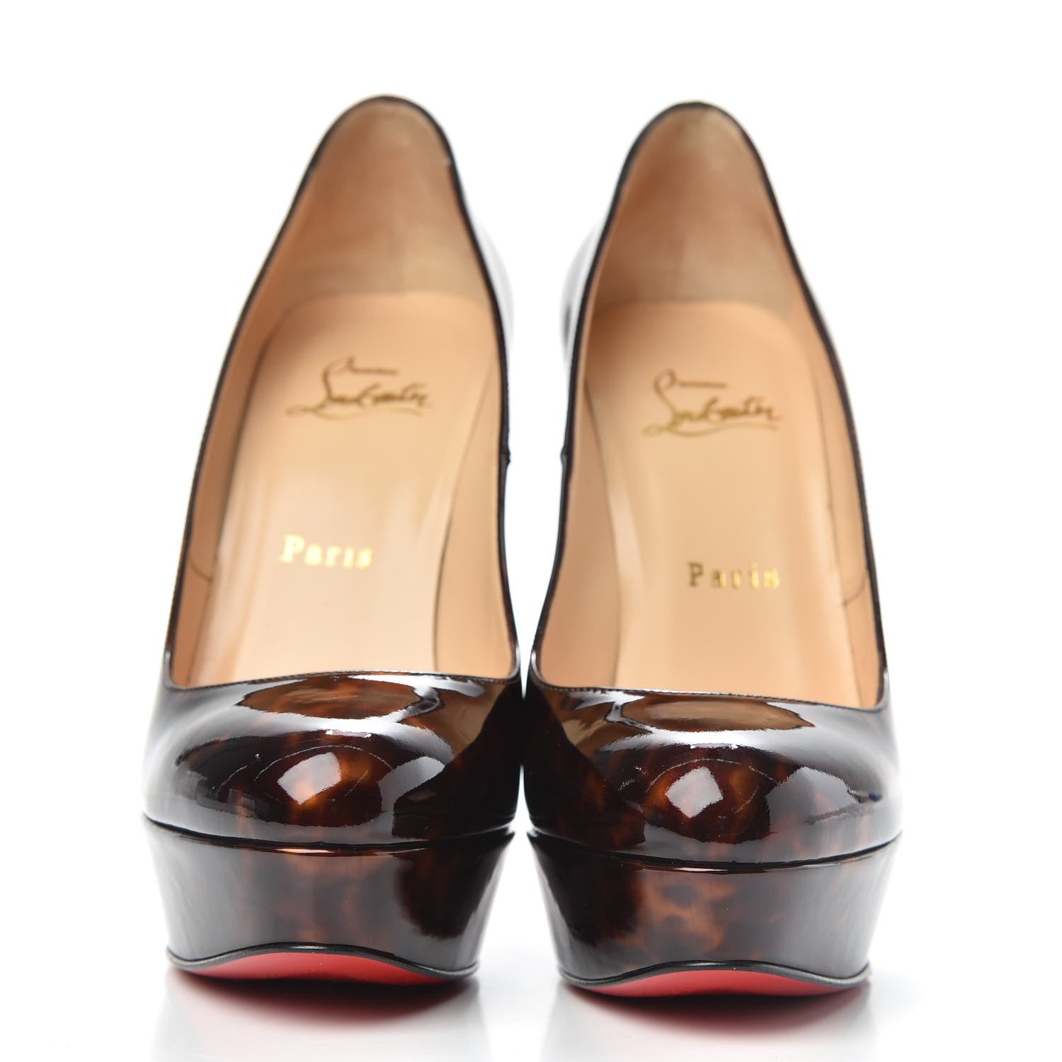 Christian Louboutin Patent Tortoiseshell Bianca 140 Pumps 38 Tartaruga 2 of 9