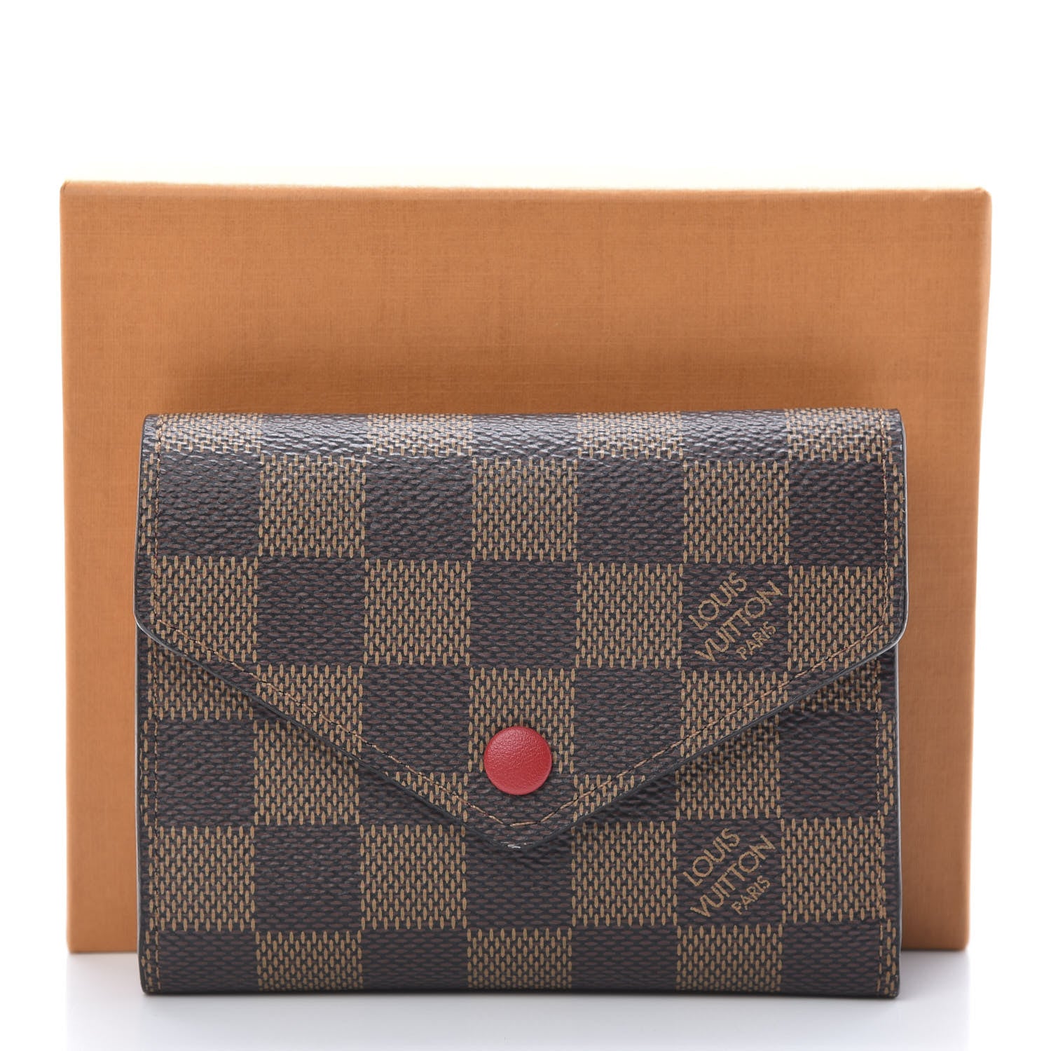 Louis Vuitton Damier Ebene Victorine Wallet Cherry 9 of 9
