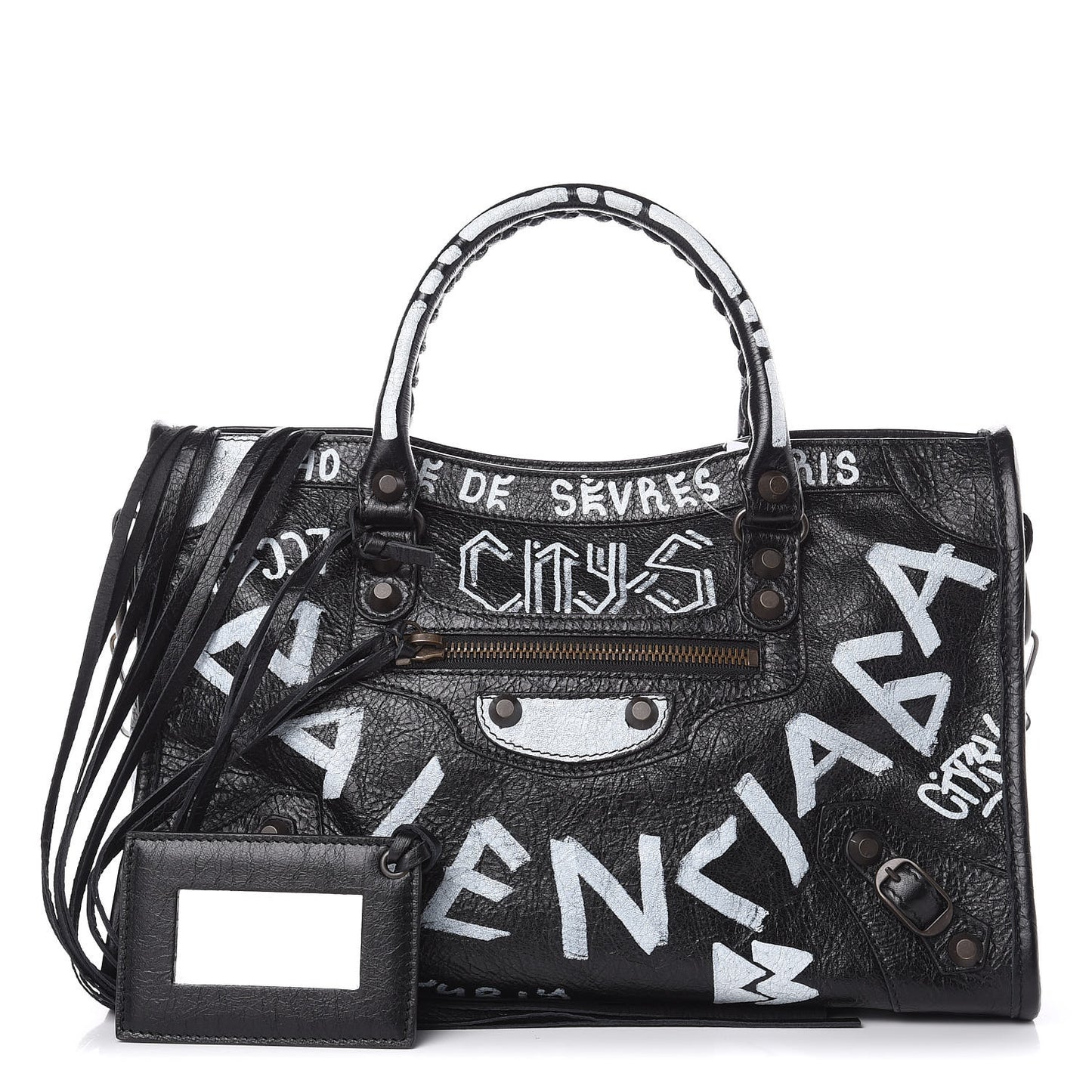 Agneau Classic Hardware Graffiti All Over S City Black