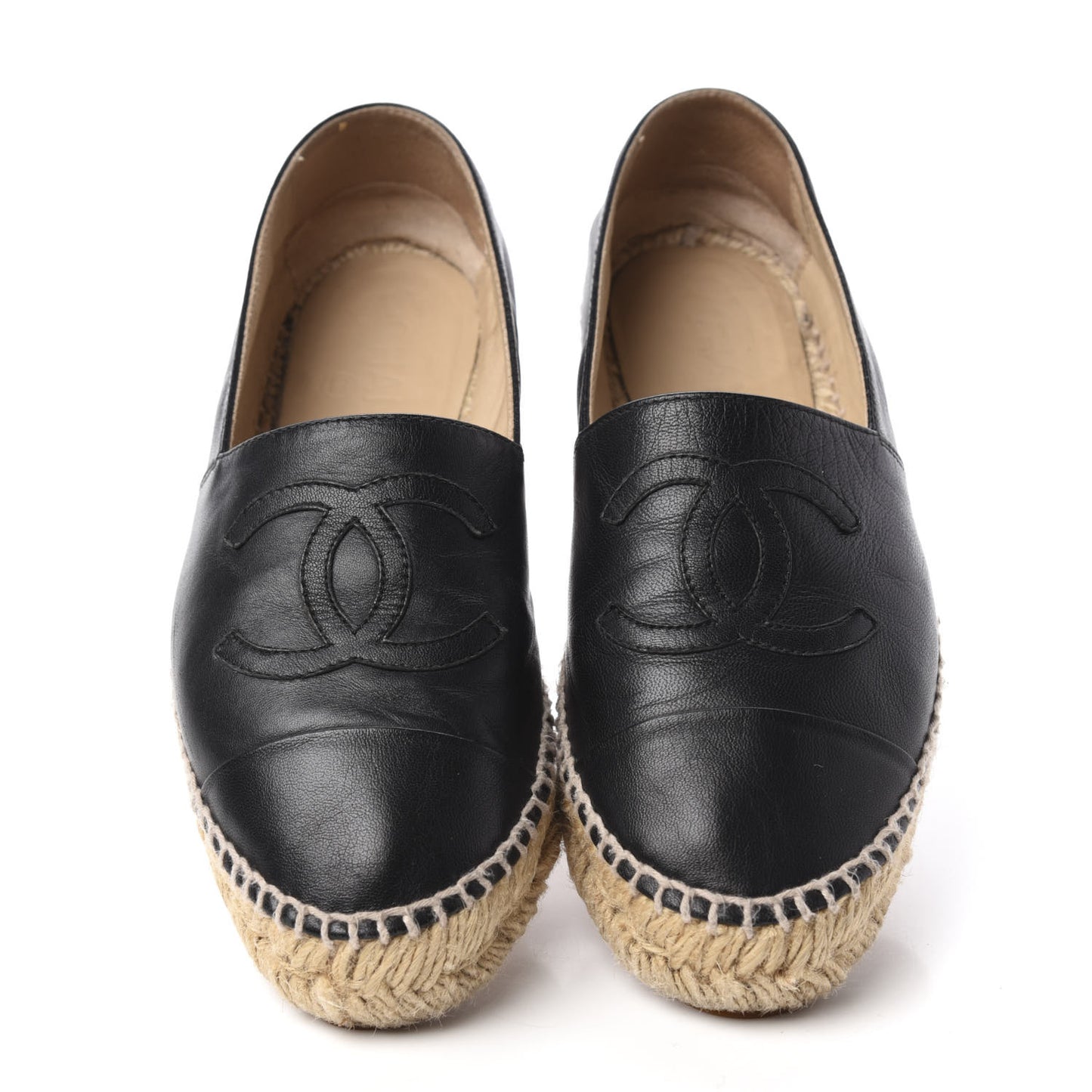 Lambskin CC Espadrilles 36 Black