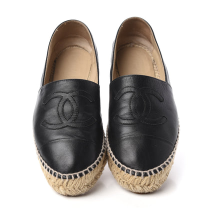 Chanel Lambskin CC Espadrilles 36 Black 5 of 11