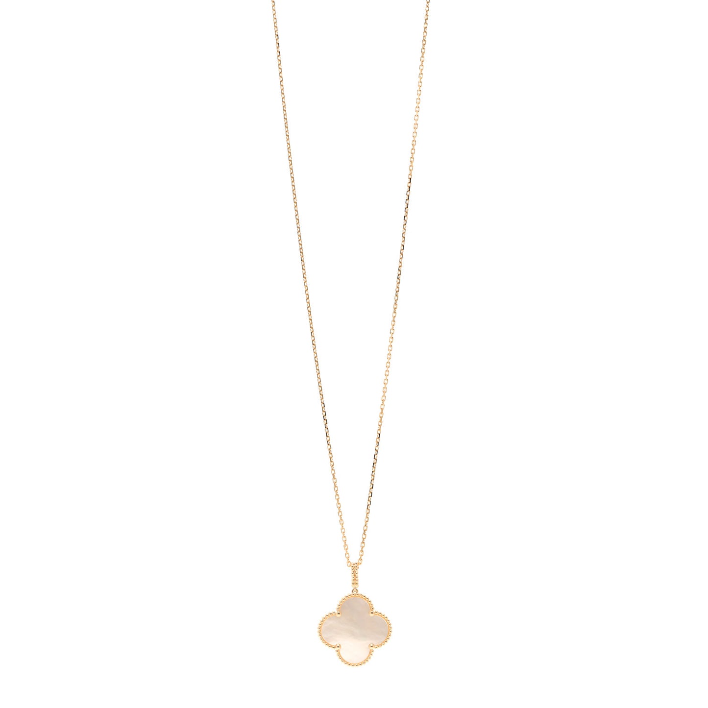 18K Yellow Gold Mother of Pearl Magic Alhambra Long Necklace