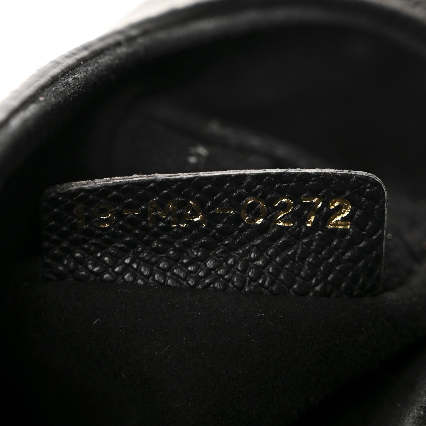 Grained Calfskin Mini Saddle Bag With Strap Black