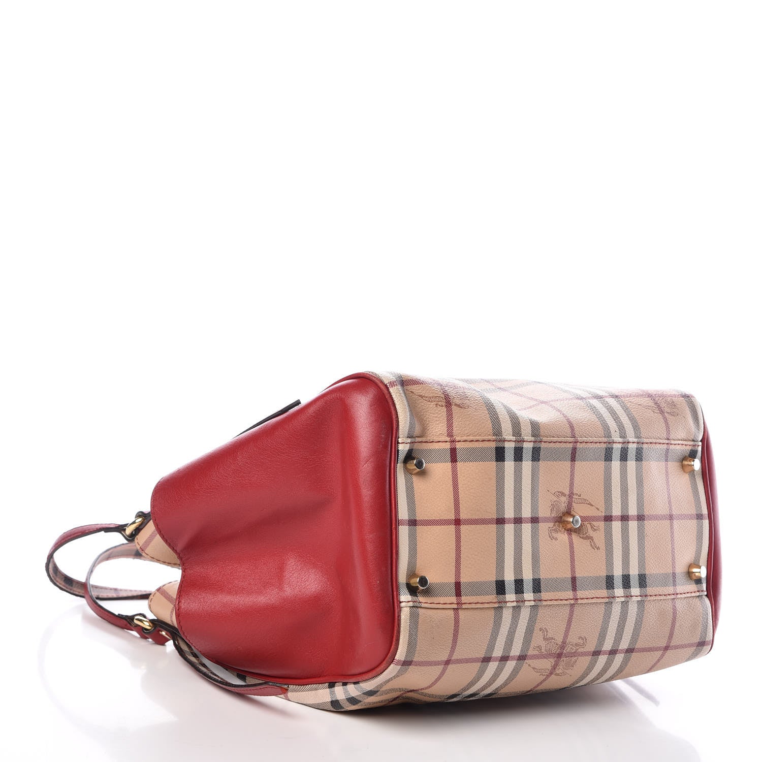 Burberry Haymarket Check Small Canterbury Tote Military Red 4 of 23