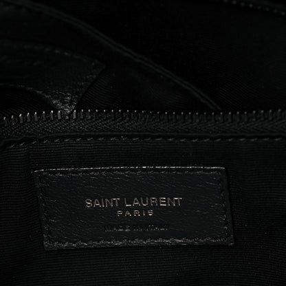 Saint Laurent Lambskin Quilted Medium Loulou Puffer Monogram Chain Satchel Black 6 of 9