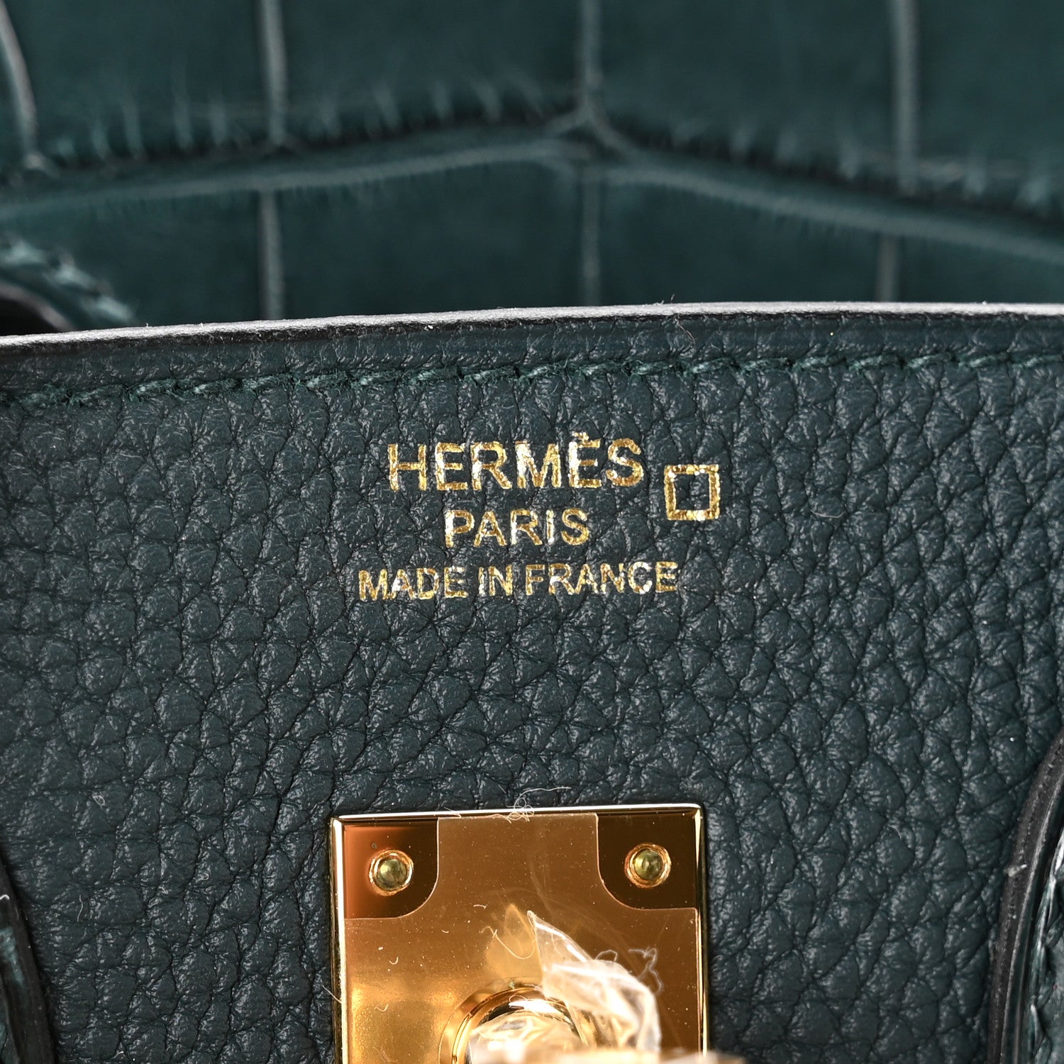 Hermes Togo Matte Alligator Birkin Touch 25 Vert Cypress 6 of 11