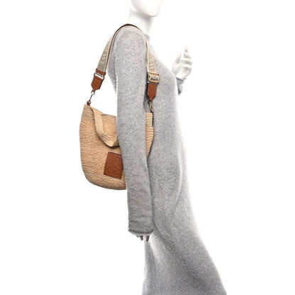 Loewe Raffia Mini Slit Tote Bag Natural Tan 2 of 9