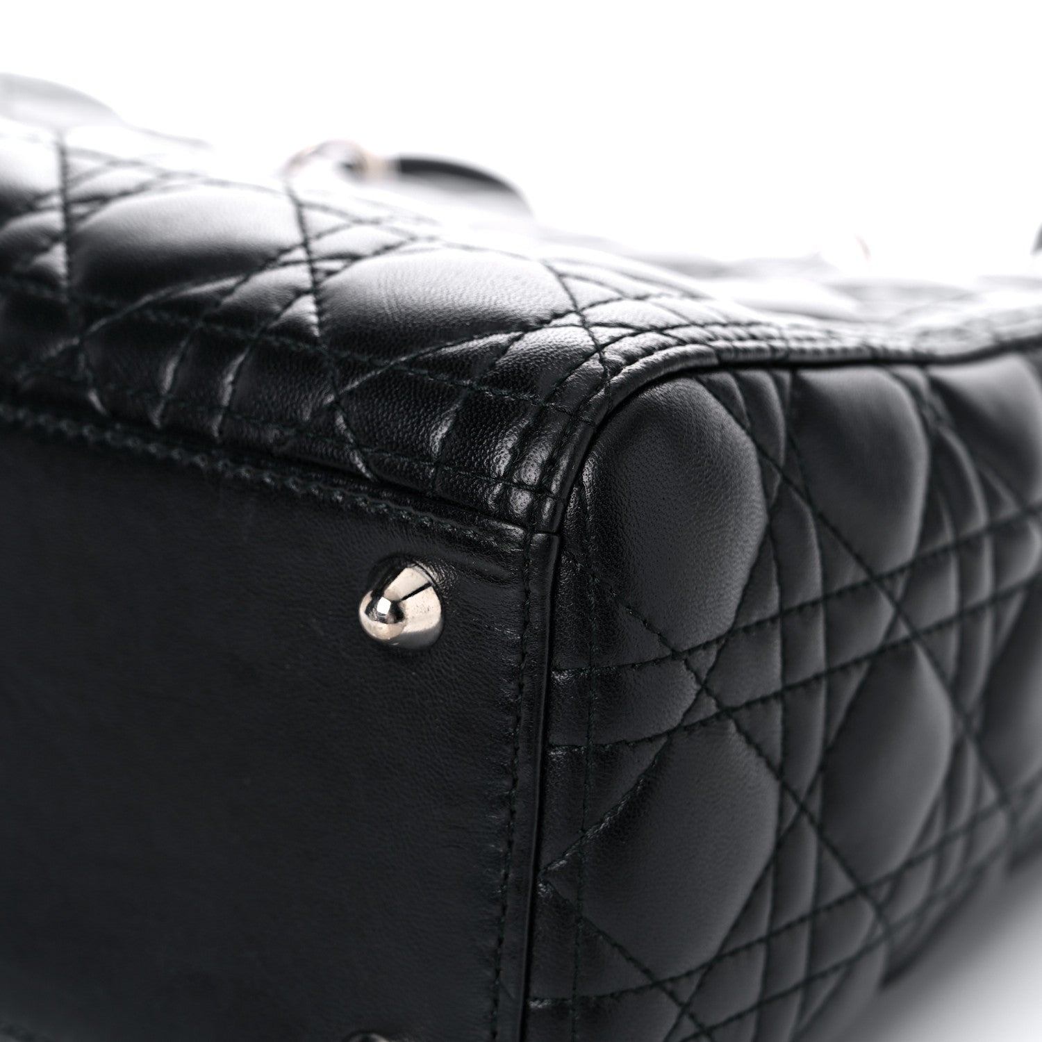 Christian Dior Lambskin Cannage Large Lady Dior Black 11 of 21