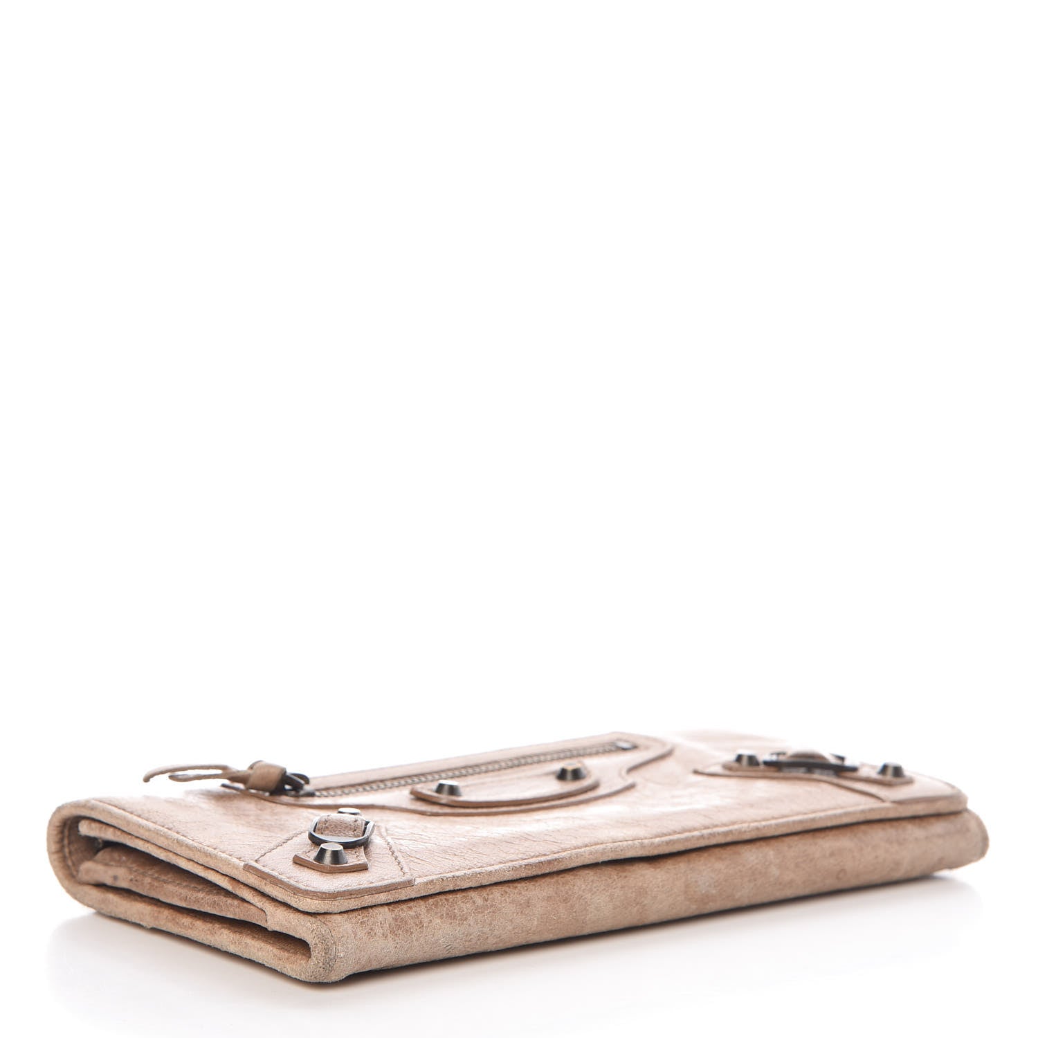 Balenciaga Agneau Classic Hardware Money Wallet Seigle 4 of 12