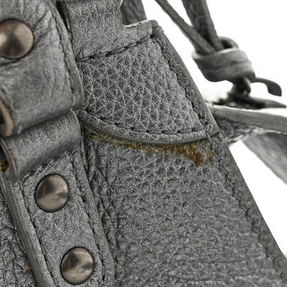 Balenciaga Metallic Grained Calfskin Neo Classic Silver Hardware Mini City Silver 12 of 13