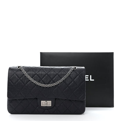 Chanel Aged Calfskin Quilted 2.55 Reissue 227 Flap Navy Blue 12 of 12