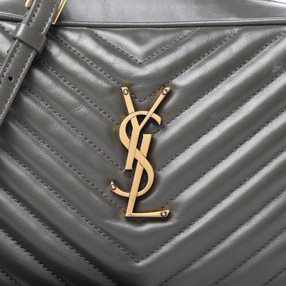 Saint Laurent Calfskin Matelasse Monogram Lou Camera Bag Sea Pebble 10 of 10