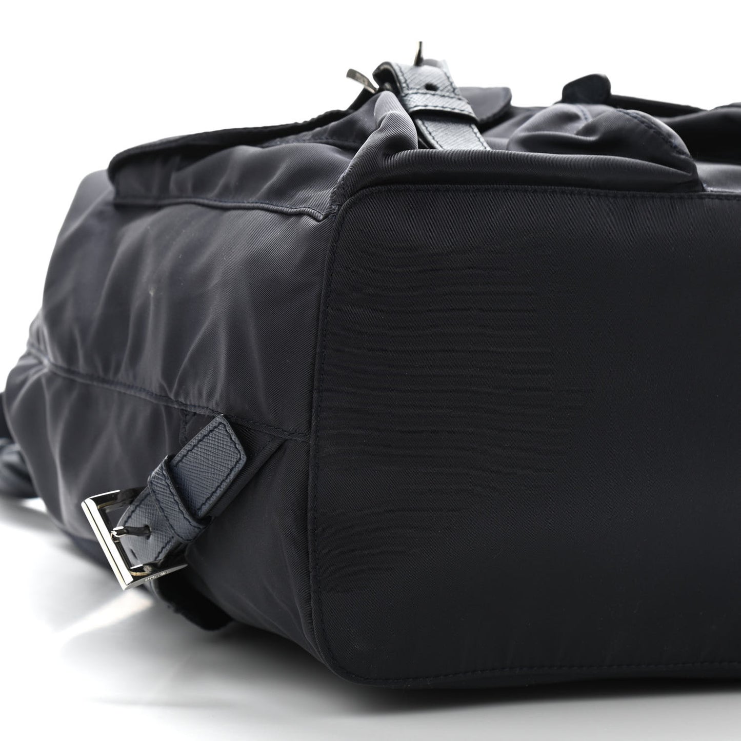 Tessuto Nylon Saffiano Medium Backpack Baltico