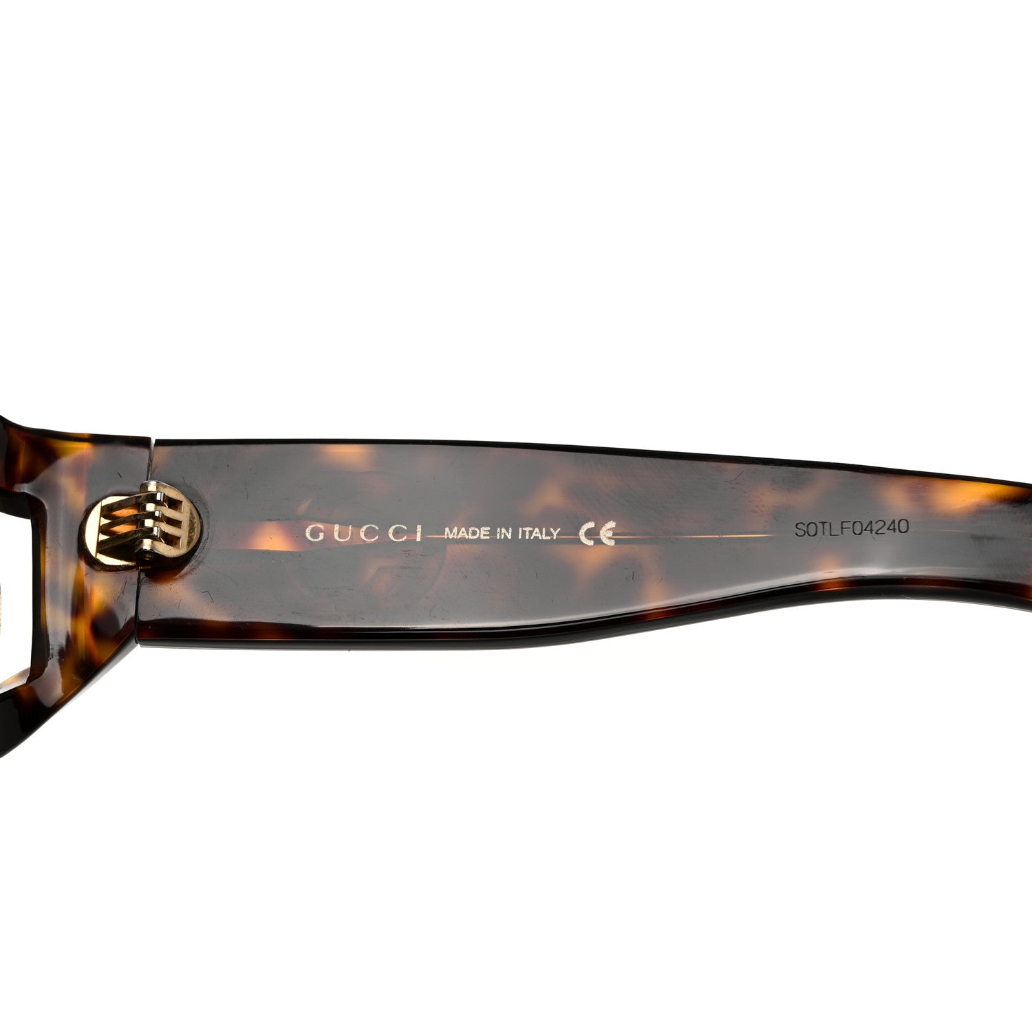 Gucci Oval Sunglasses GG0233S Tortoiseshell Gold 6 of 10